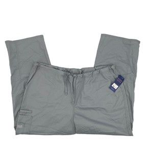 Cherokee Unisex Scrub Pants Gray Classic Straight Leg Workwear Side Pocket 2XL